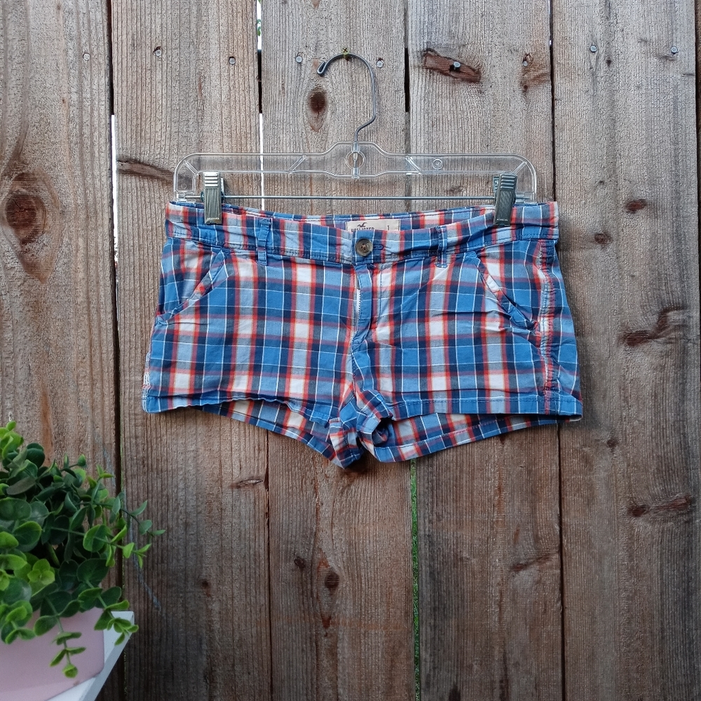 Hollister Plaid Shorts Size 1 - Picture 2 of 6
